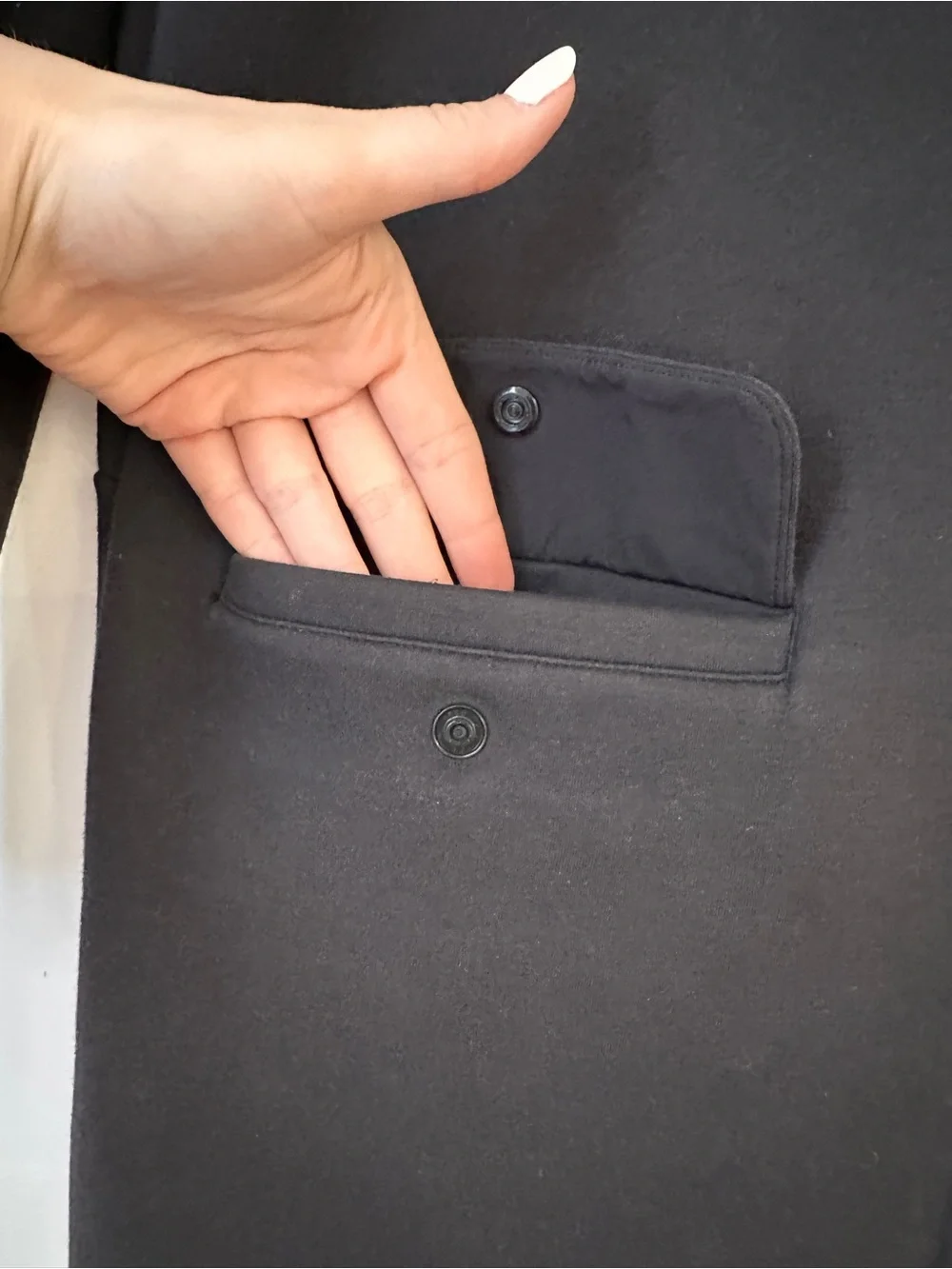 lululemon athletica Black Hooded Trench Coat
